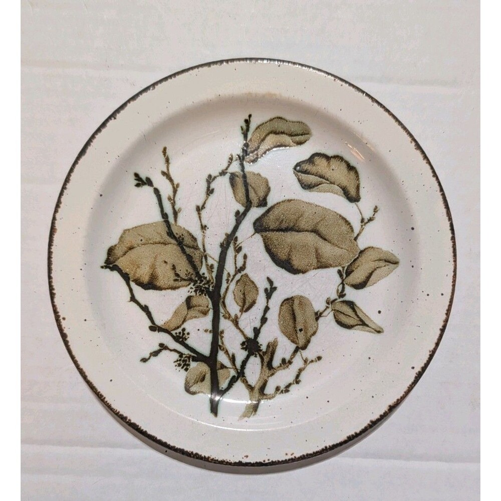 Vintage Midwinter Stonehenge Greenleaves Side Plate Dessert England 6.5"
